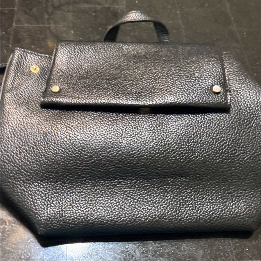 a new day Black Textured Backpack